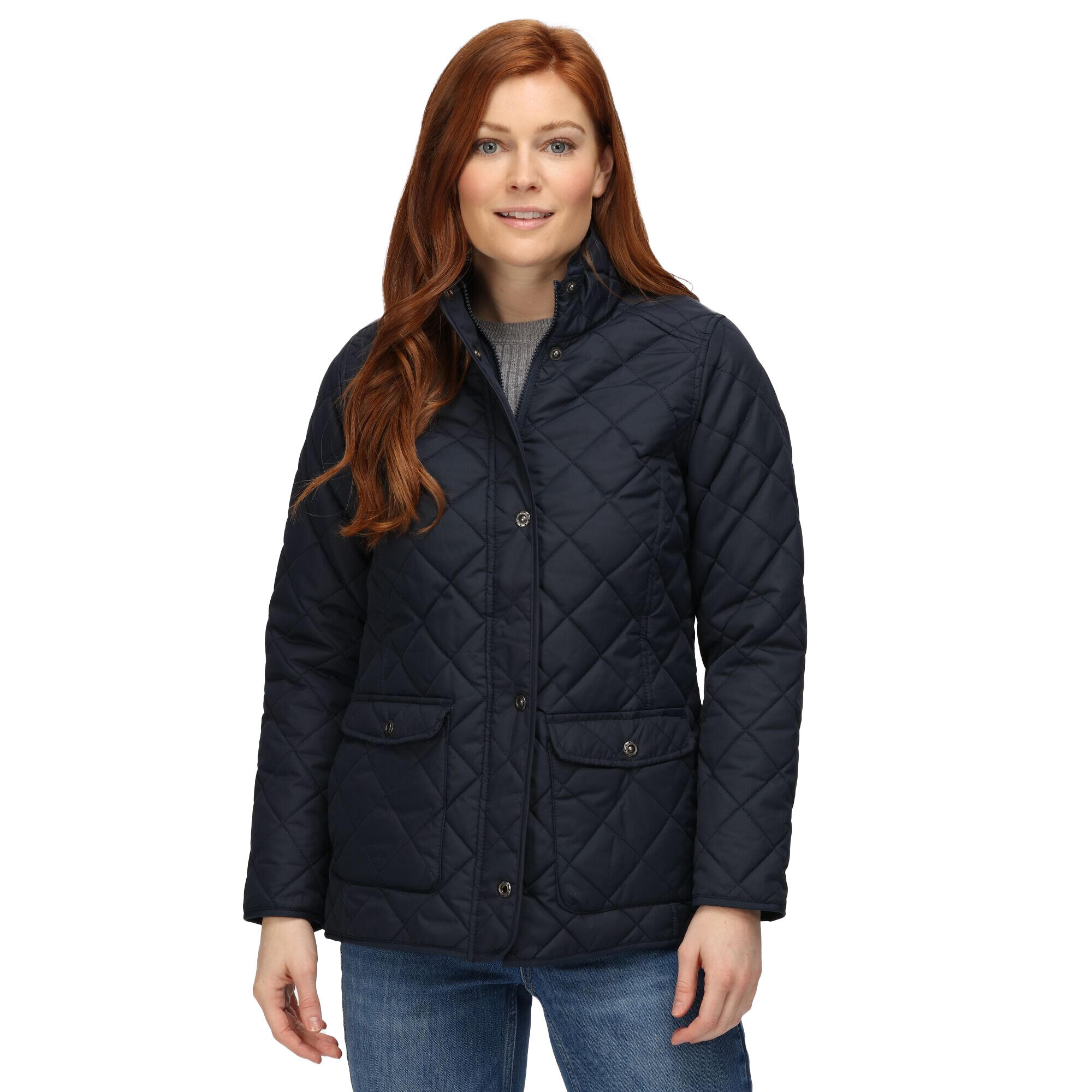 Womens/Ladies Tarah Jacket (Navy) 3/5