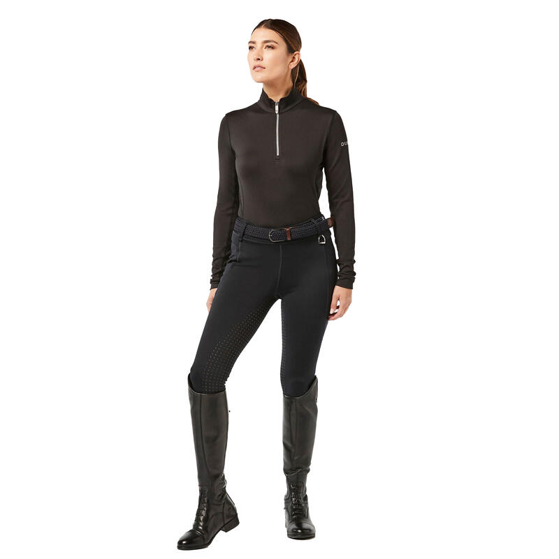 "Warm It Thermodynamic" Reitleggings für Damen Schwarz