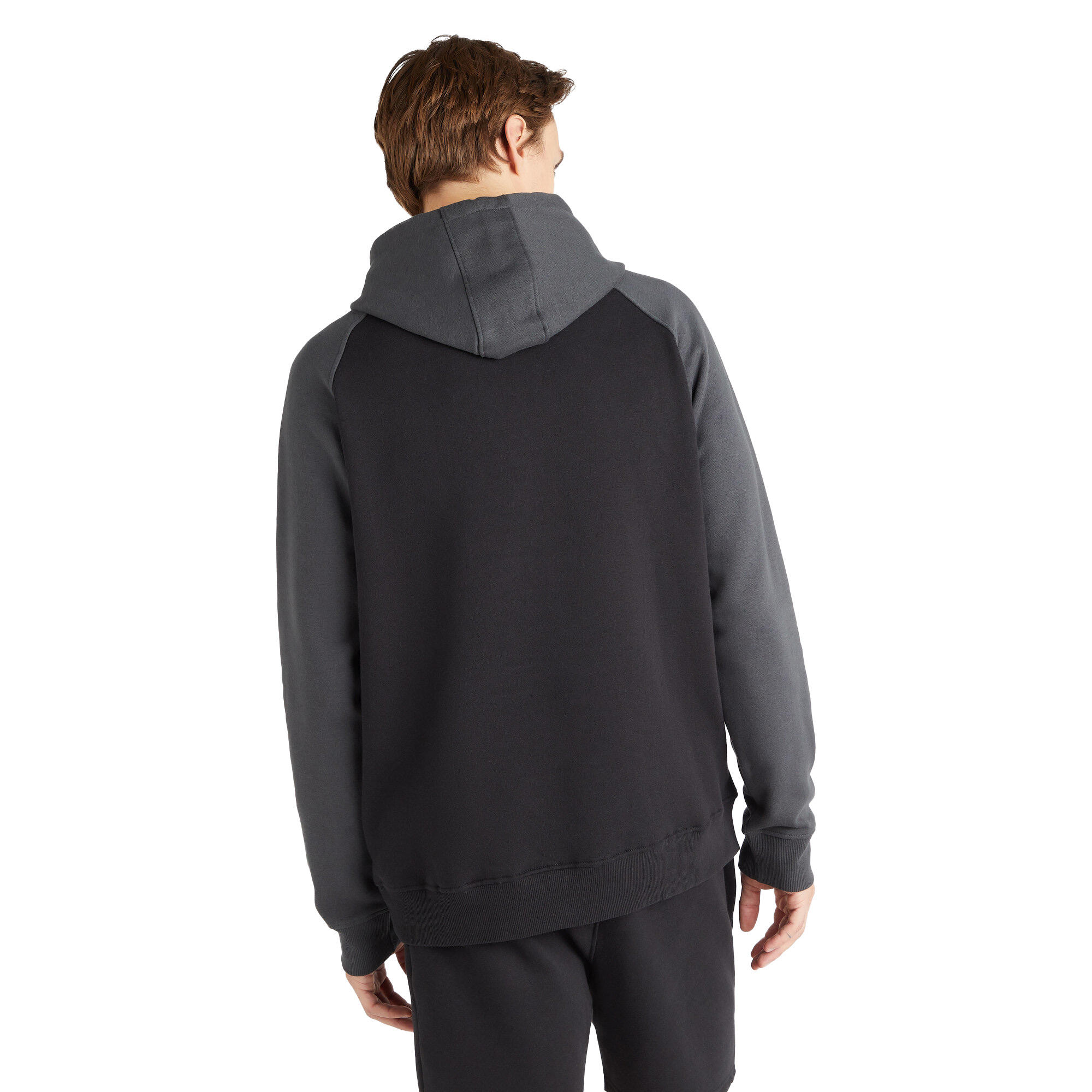 Mens Core Raglan Hoodie (Black/Woodland Grey) 2/4