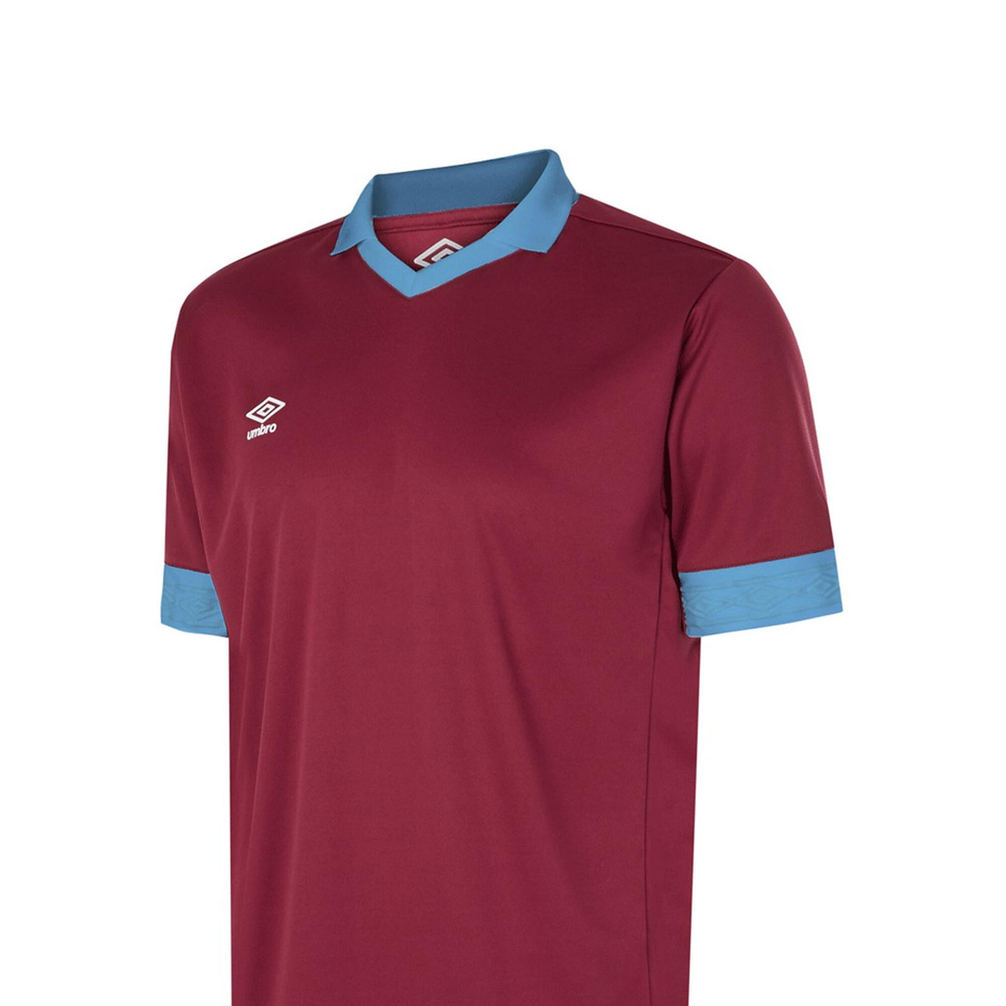 "Tempest" Trikot für kurzärmlig Kinder Weinrot/Himmelblau 3/3