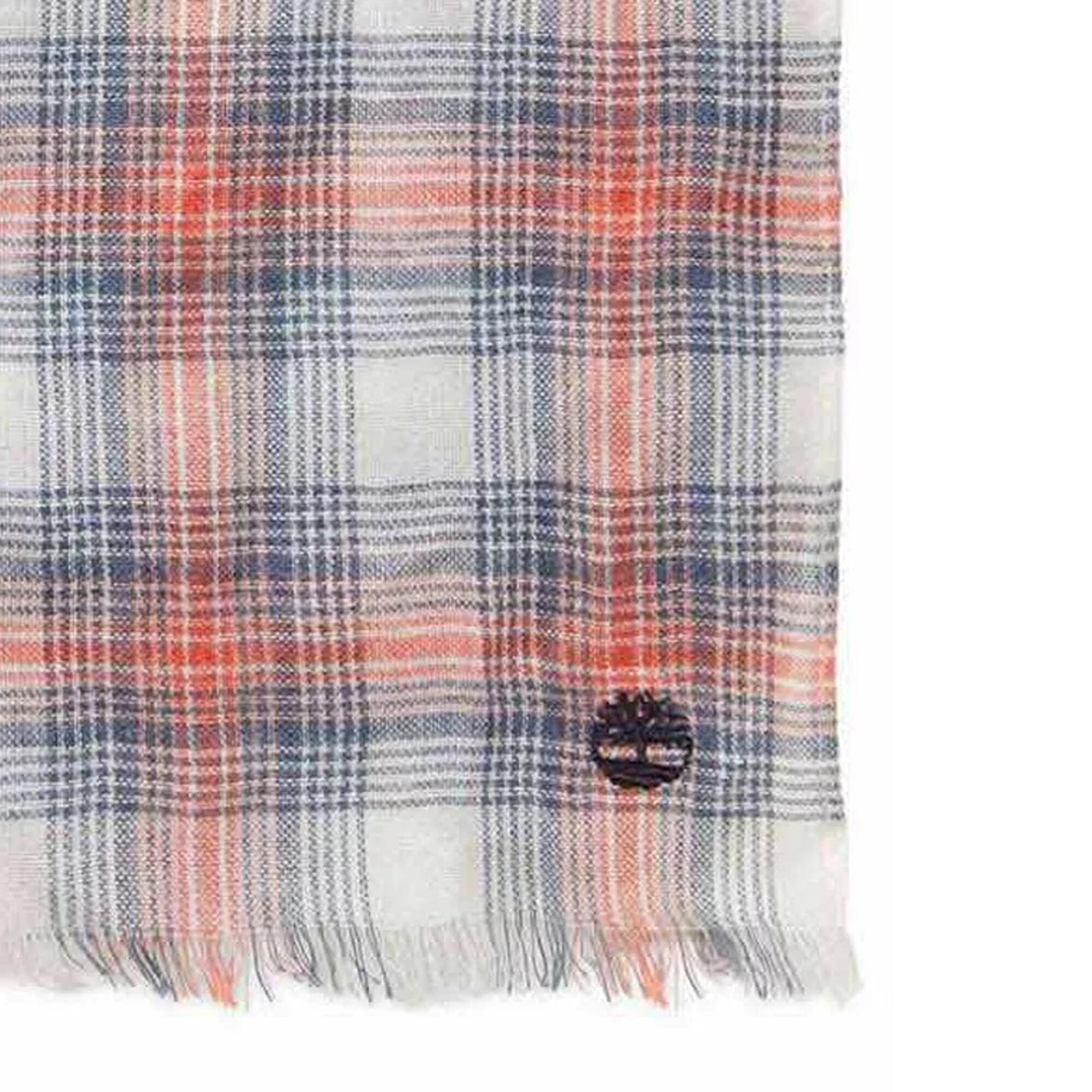 Mens Plaid Scarf (Red/Blue) 3/3