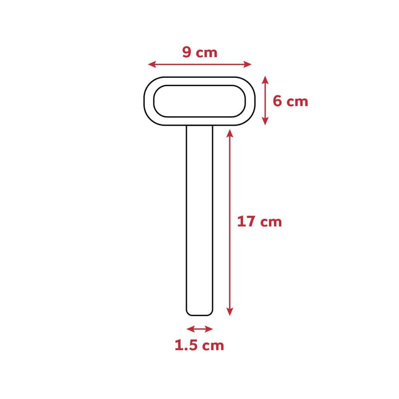 Langer Sicherheitsstift pin bolt Ø 15mm für Racks und Rigs | Grau