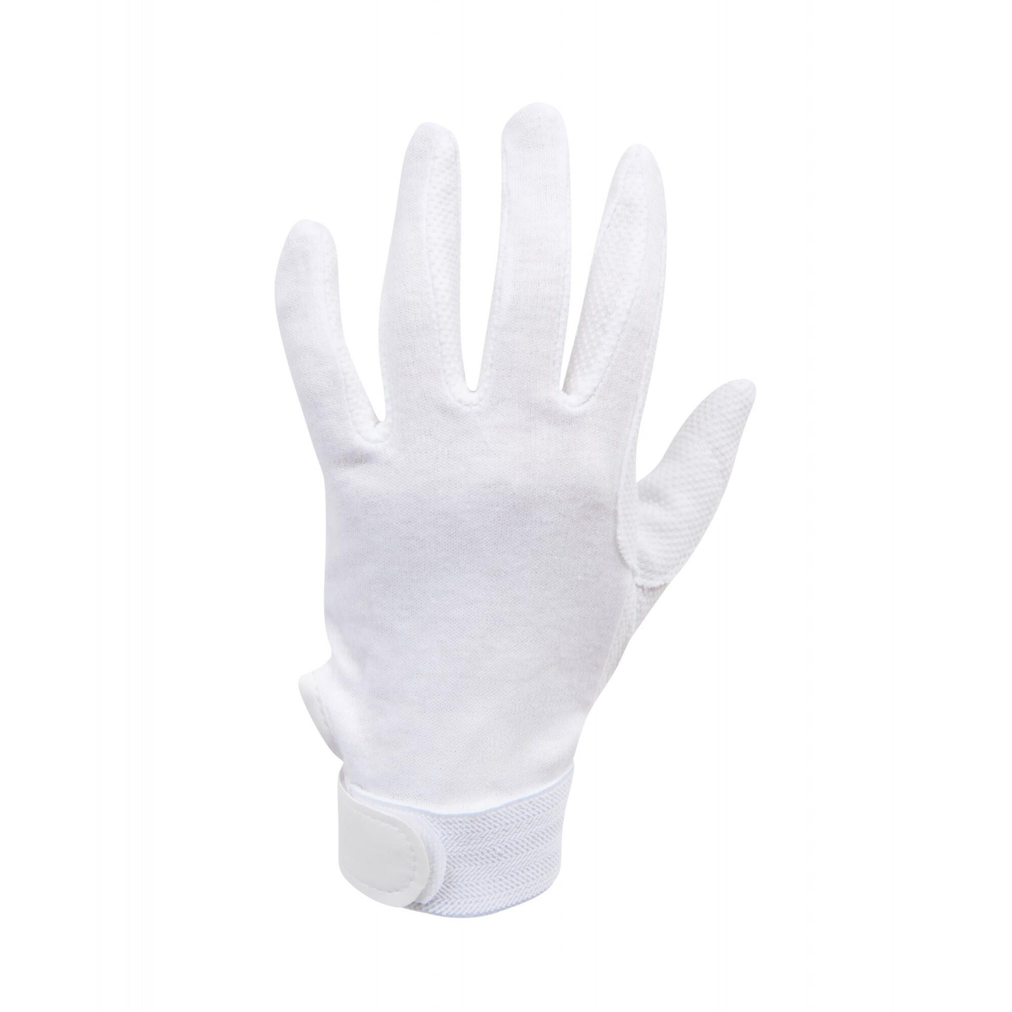 DUBLIN Adults Track Riding Gloves (White)