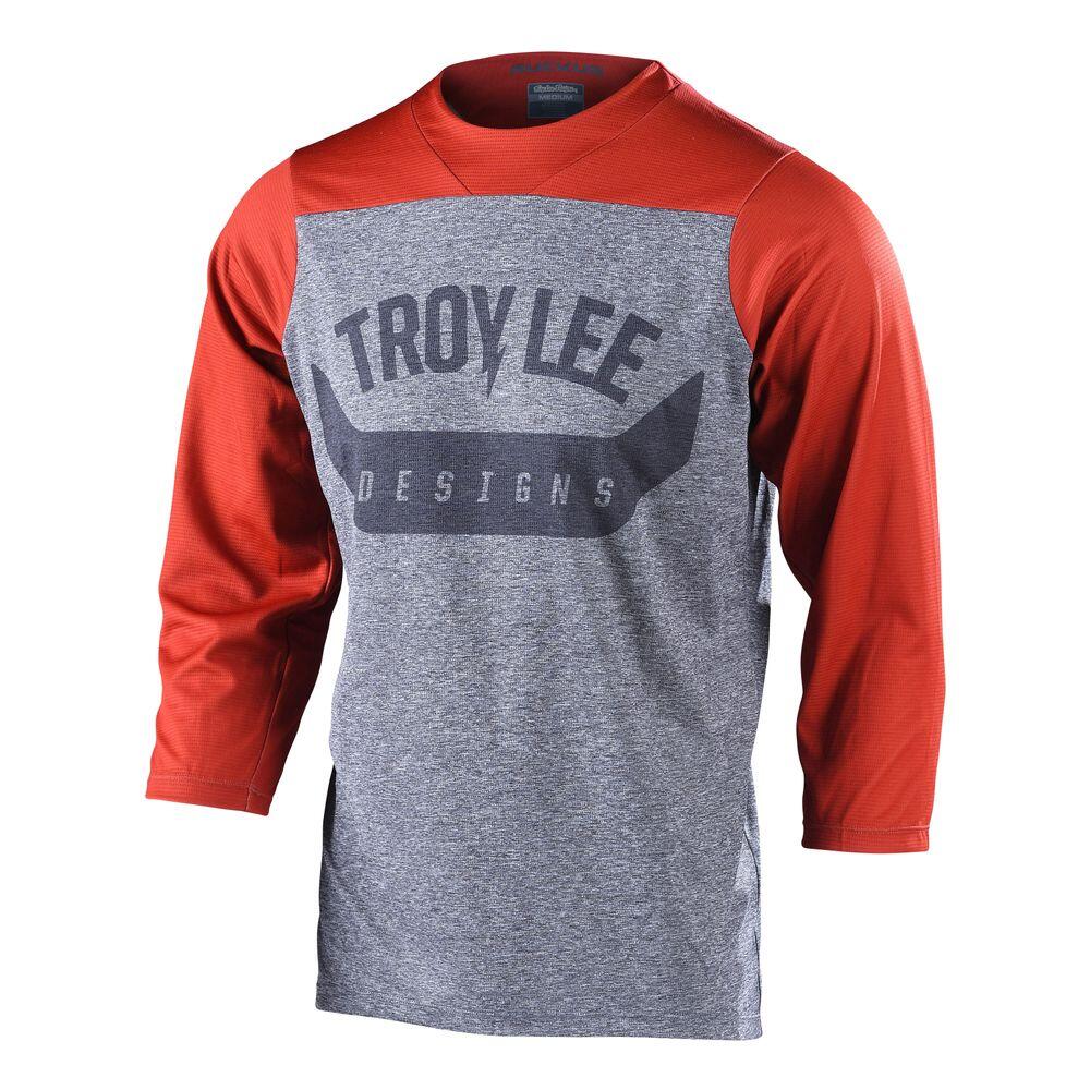Tld - Troy Lee Designs - Ruckus Maillot Vtt Ventilé Manches Trois-quarts Rouge Homme - Maillot Manches Longues - Rouge - 38 S - Decathlon