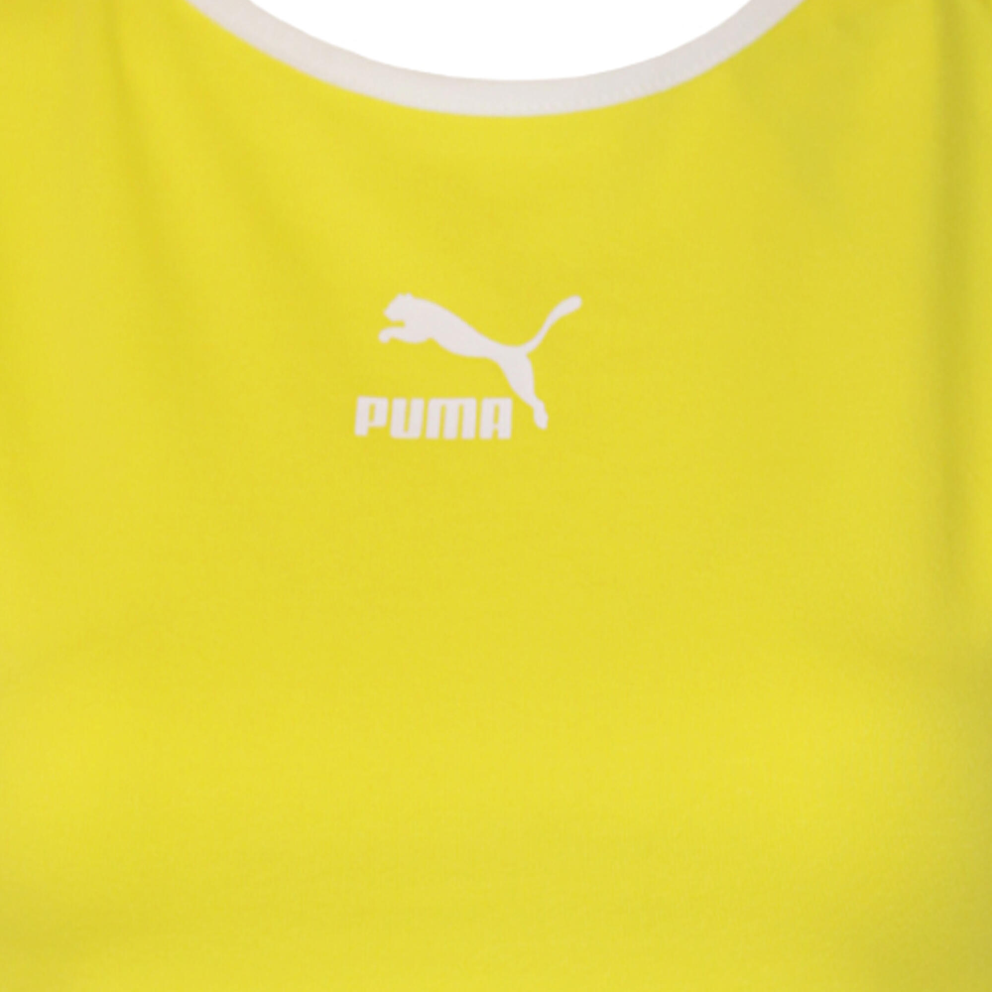 Womens/Ladies Classics Cropped Tank (Blazing Yellow) 3/3