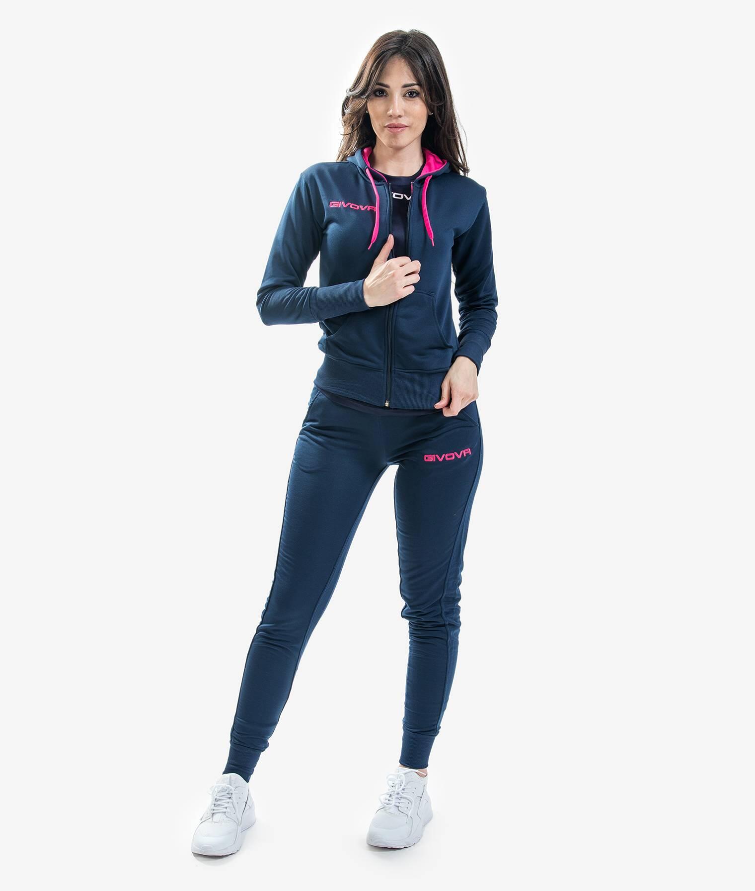 Survêtement Full Zip Femme - Givova bleu rose 5/7