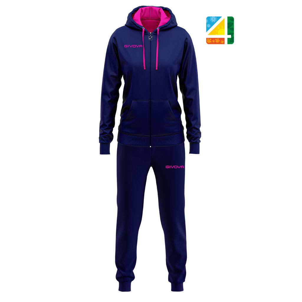 Survêtement Full Zip Femme - Givova bleu rose 4/7
