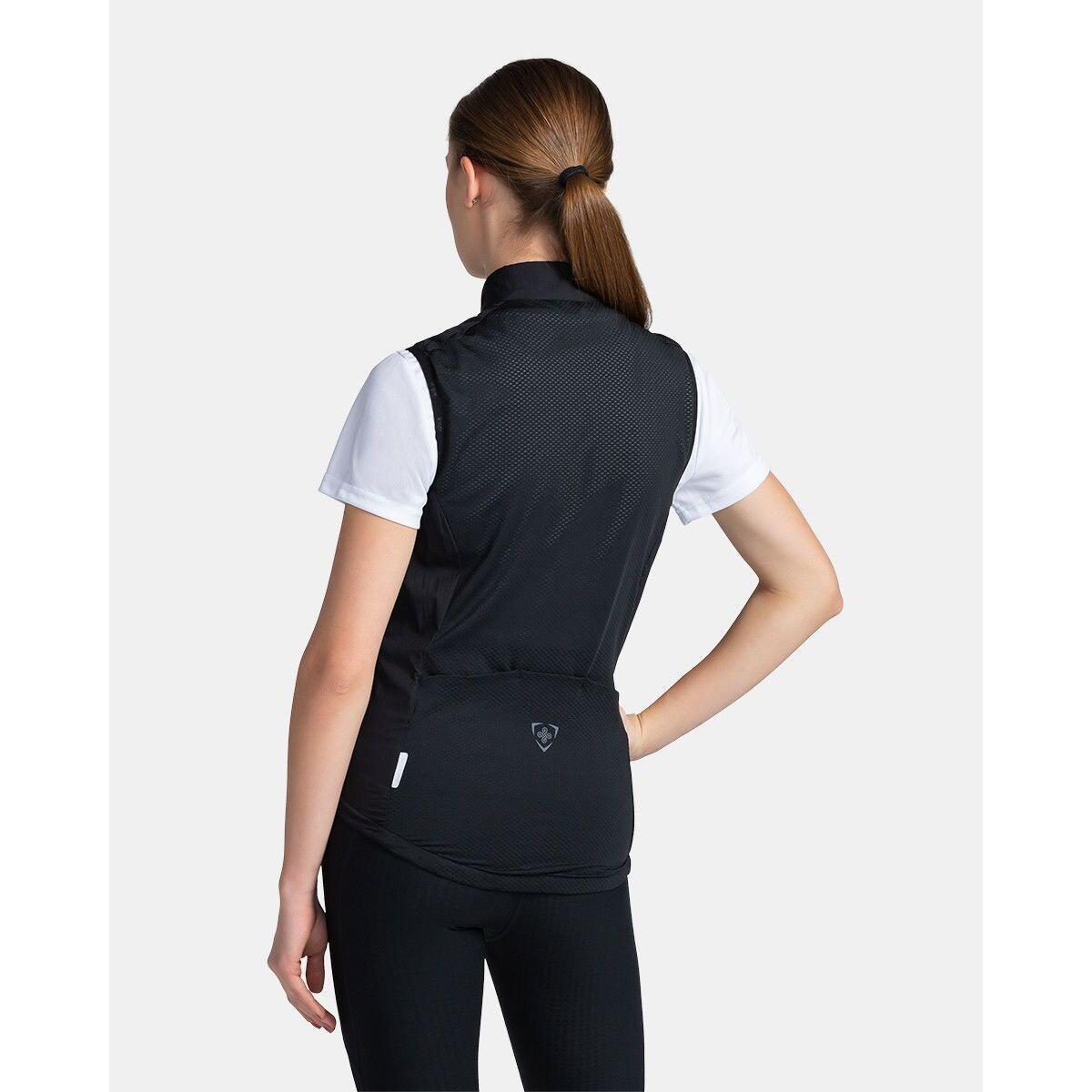 Chaleco cortavientos ciclismo FLOW-W mujer KILPI Negro 2/6