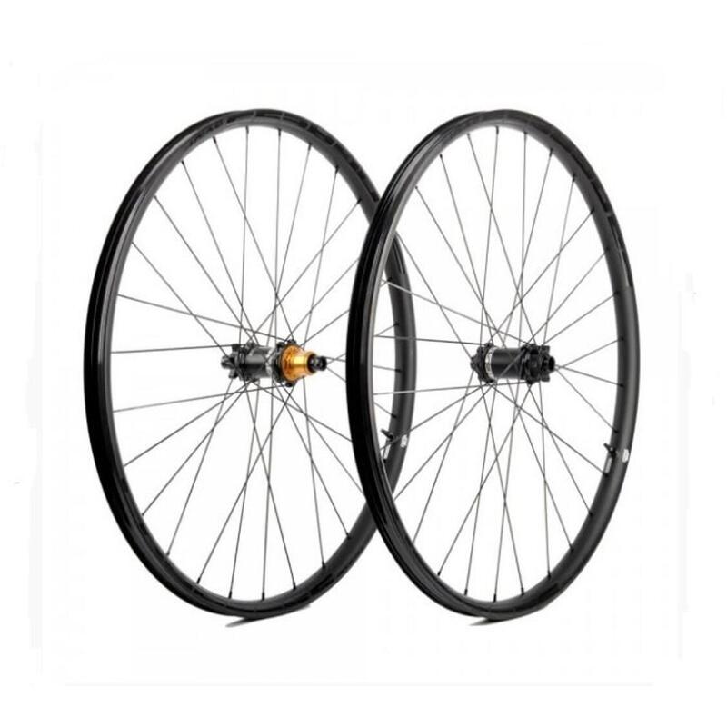 Conjunto de rodas GV:01 29 15x100 Y 12x142 Shimano HG ciclismo Preto Progress