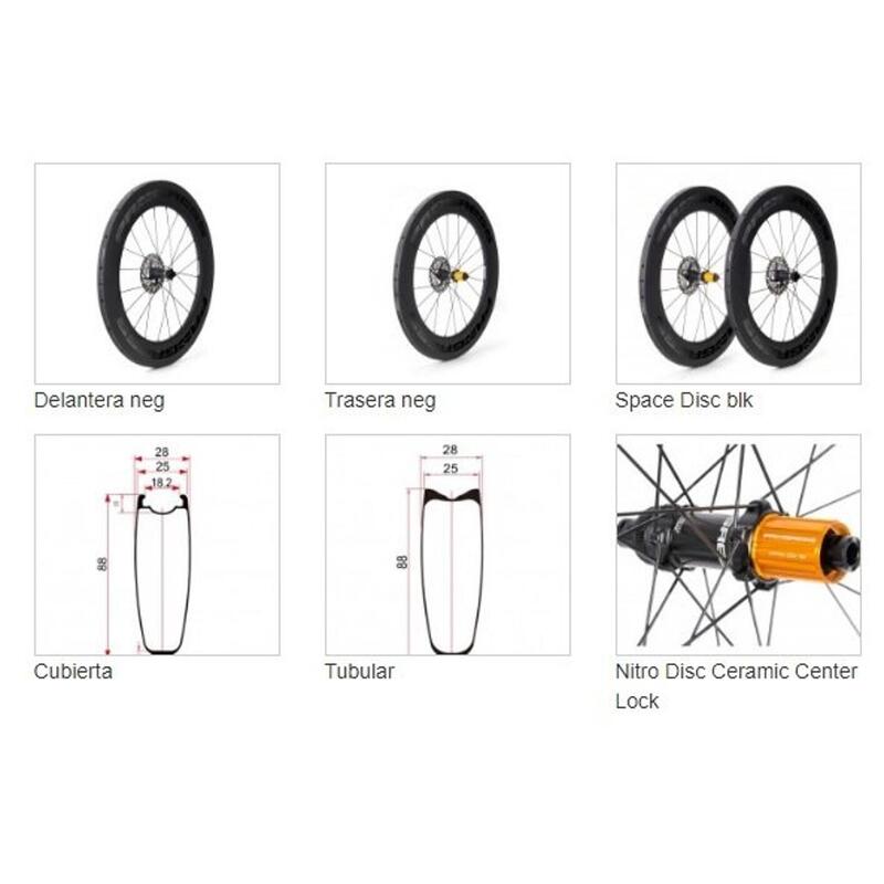 Conjunto de 29 Rodas Graphene LTD - SPACE DISC 12x100/12x142 Shimano HG