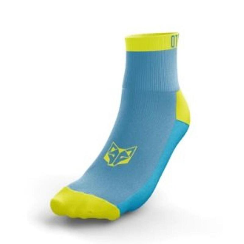 Calcetines Multi-Sport Low Cut Light Blue & Fluo Yellow running Azul OTSO