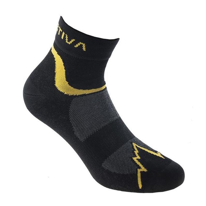 Meia de Corrida Rápida - Preto/Amarelo corrida Unisex Amarelo LA SPORTIVA