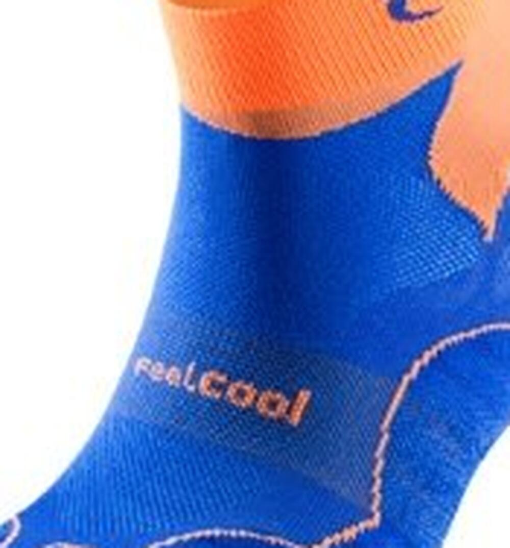 Calcetines Tiwar azul royal naranja running Unisex Azul LURBEL 2/2