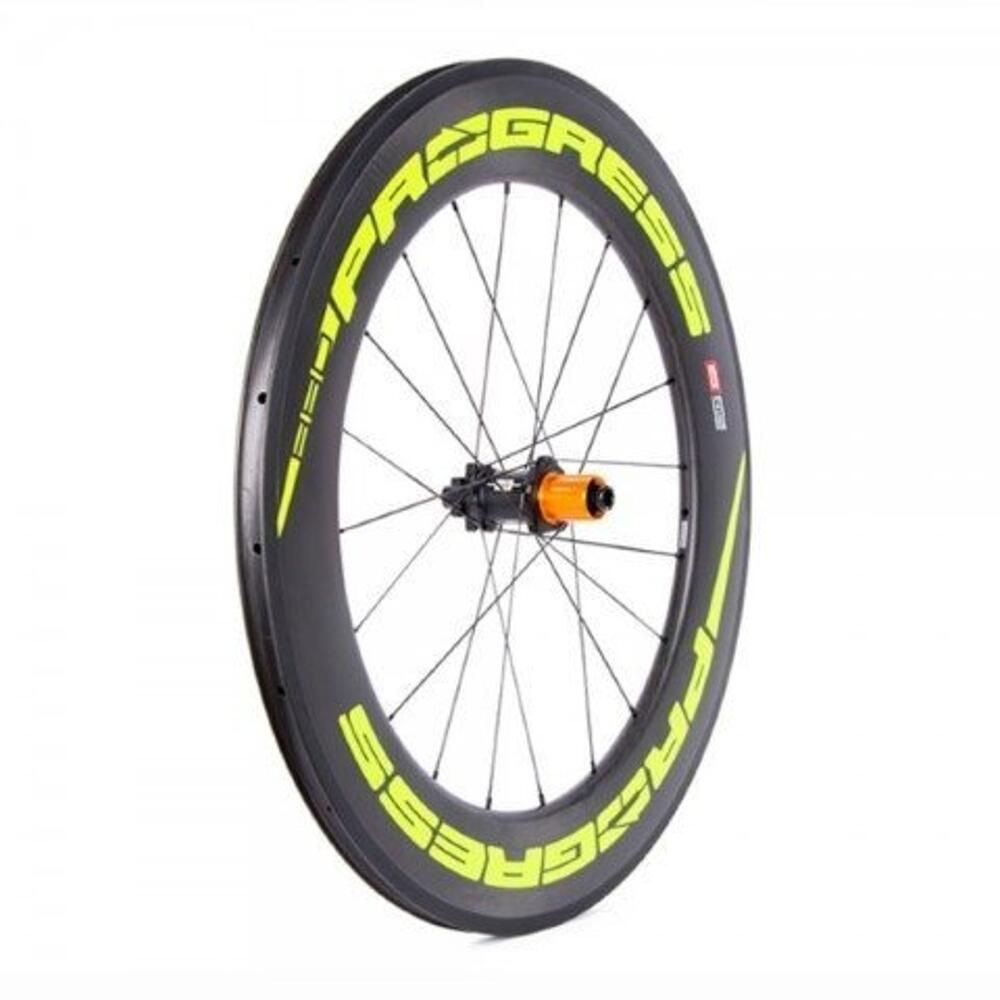PROGRESS Roda traseira tubular espacial 2017 ciclismo Amarelo Progress