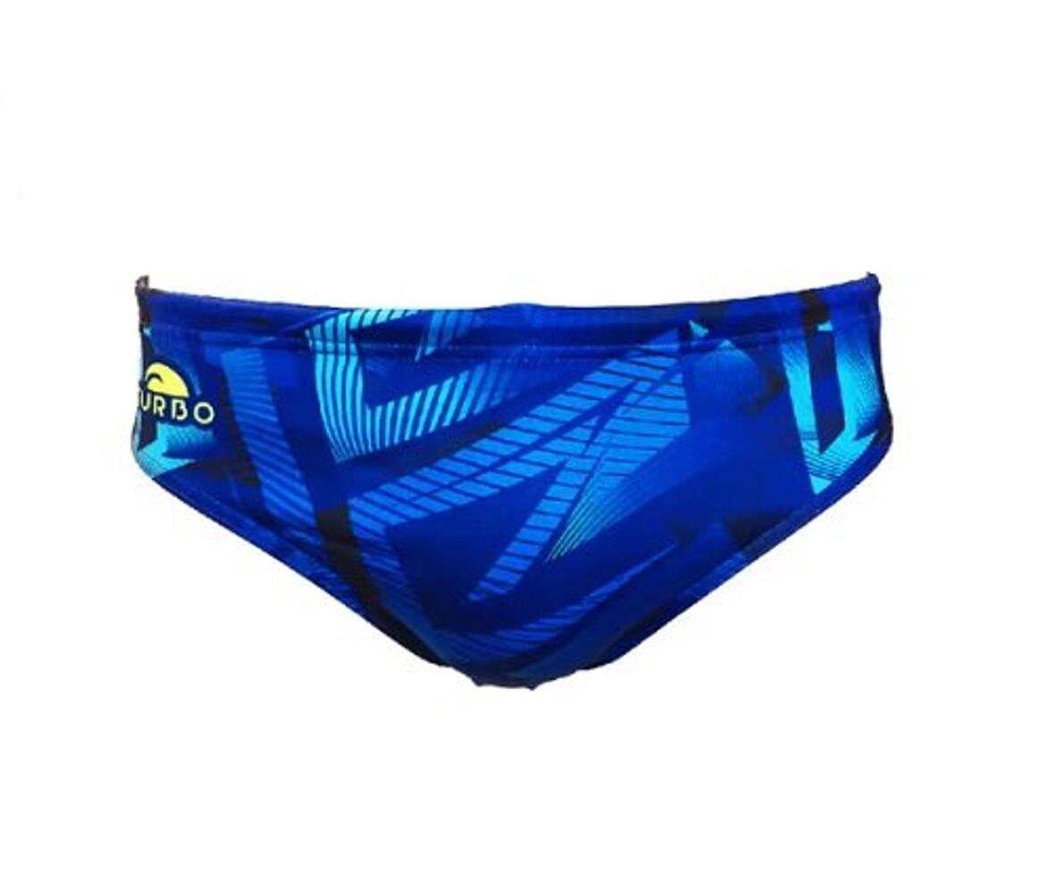 Bañador Waterpolo hombre Spiral natación Azul Turbo 1/2