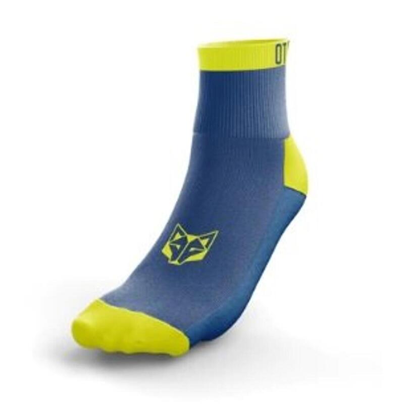 Meias Eléctricas Multi-Sport Low Cut Azul e Amarelas corrida Azul OTSO