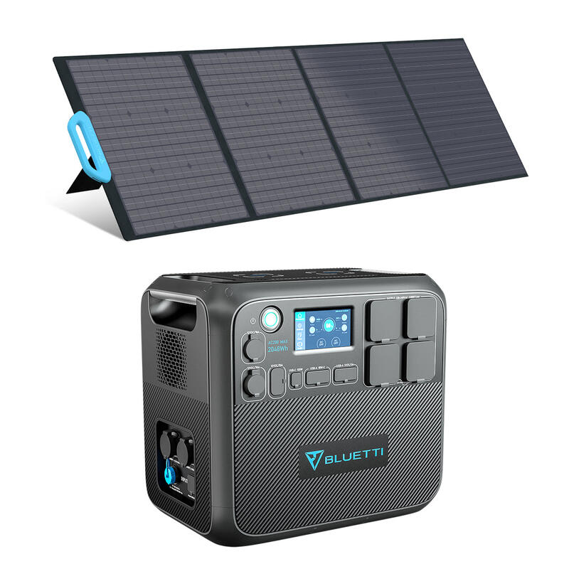 BLUETTI Generador Solar AC200MAX+PV200,2048Wh Batería LiFePO4 para Uso Doméstico