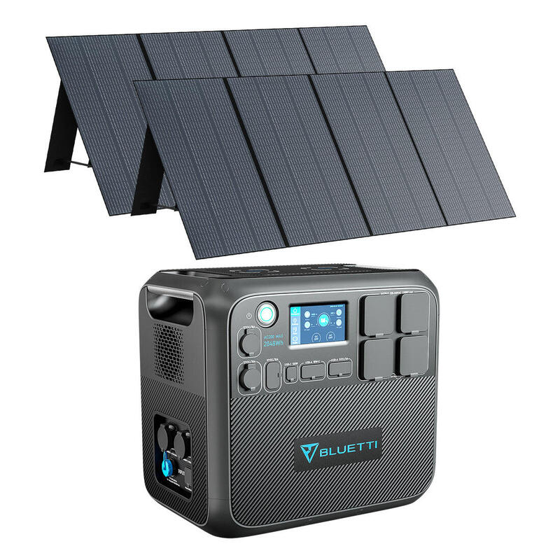 Generador Solar BLUETTI AC200MAX con 2 Panel Solar PV350 Incluido