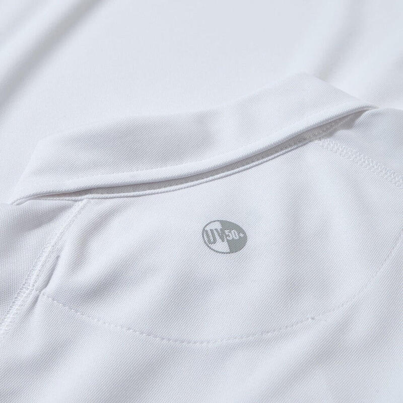 女款短袖速乾防紫外線 Tec Polo 衫 - 白色