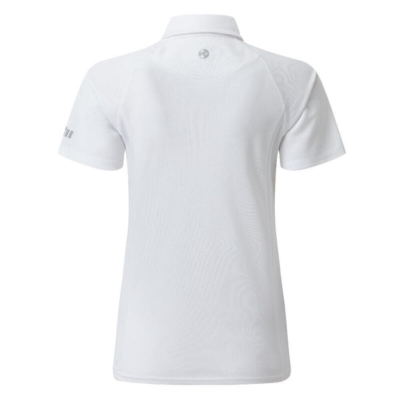 Women's Short Sleeve Quick-dry Sailing  UV Tec Polo - White