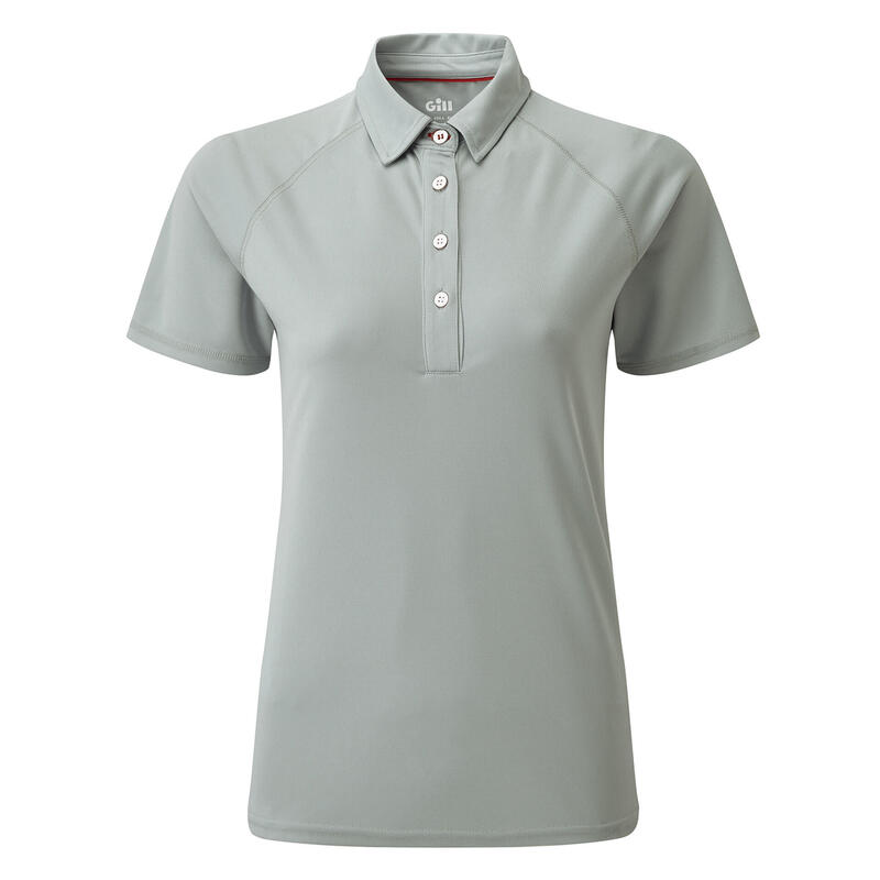 Women's Short Sleeve Quick-dry Sailing  UV Tec Polo - Grey