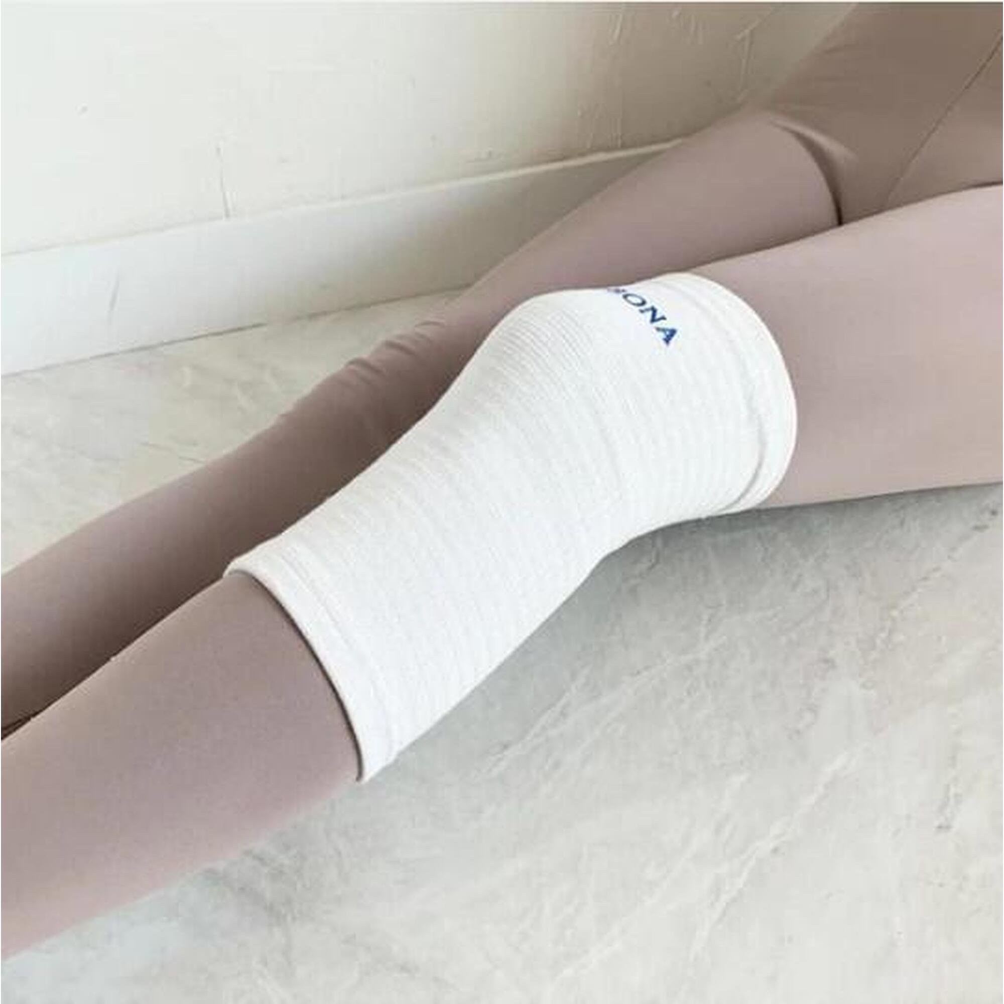 Copper Wire Knee Support - White