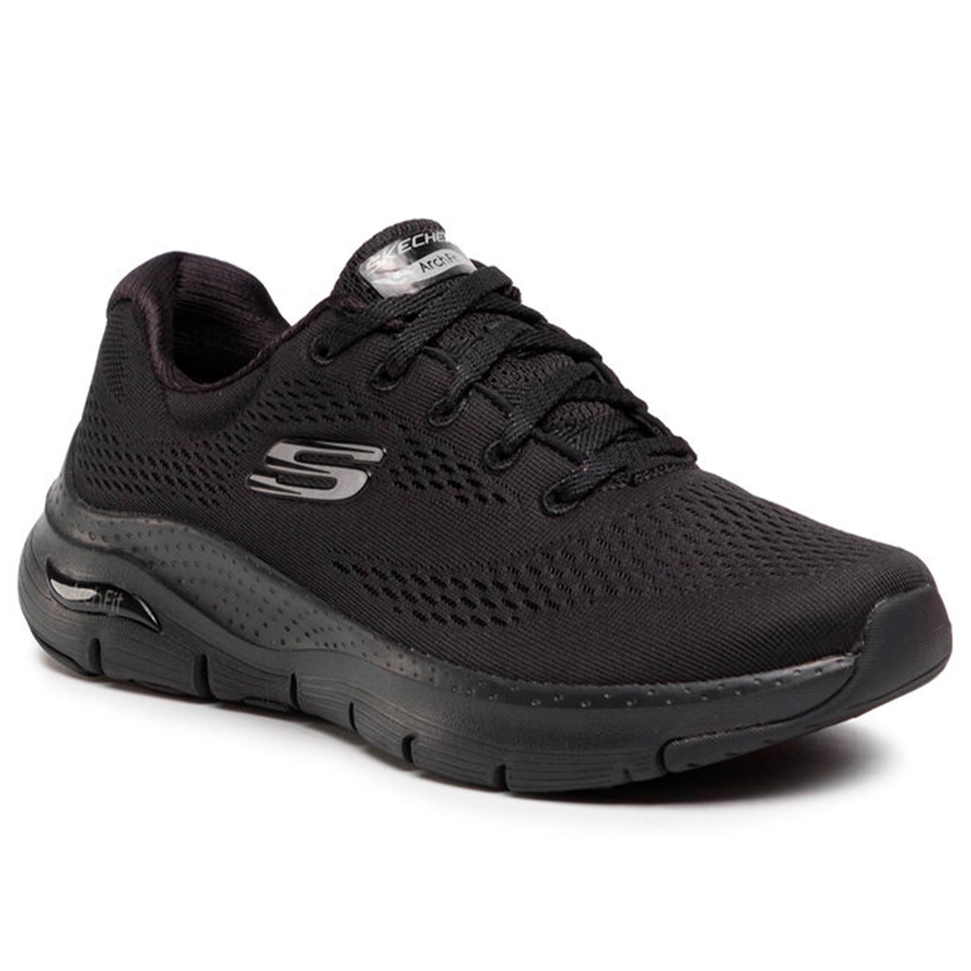 Sapatilhas de Caminhada para Mulher Skechers 149057_Bbk Pretas com Atacadores 2/5