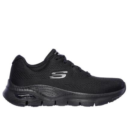 Zapatillas Caminar para Mujer Skechers Arch Fit Negras con Cordones