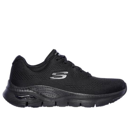 Zapatillas Caminar para Mujer Skechers Arch Fit Negras con Cordones