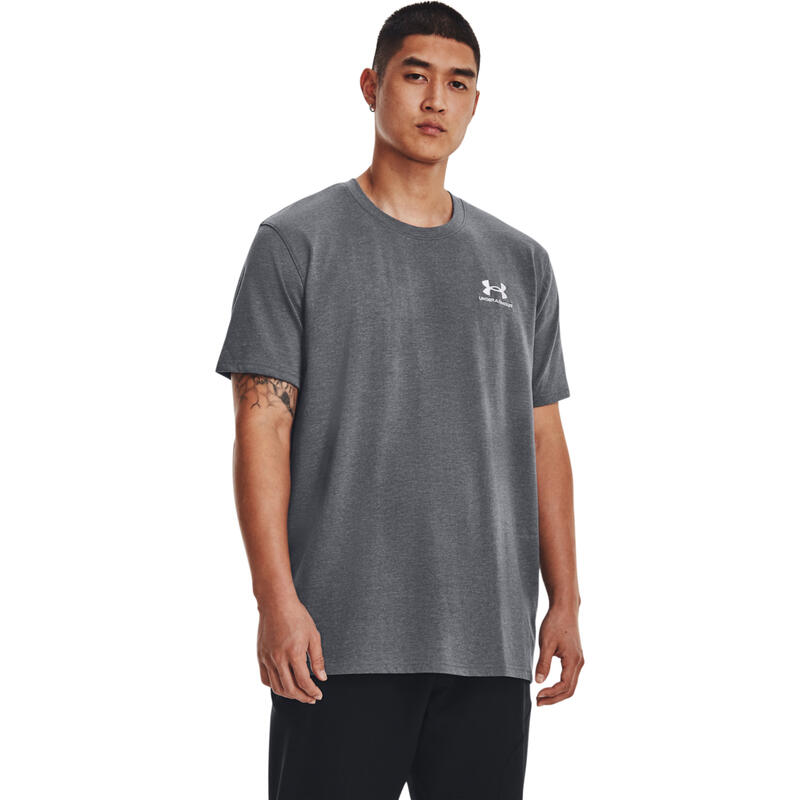 Tricou barbati Under Armour UA LOGO EMB HEAVYWEIGHT SS, Gri