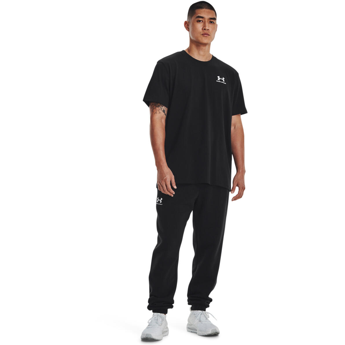 T-shirt Under Armour UA LOGO EMB HEAVYWEIGHT SS, Noir, Hommes 3/6