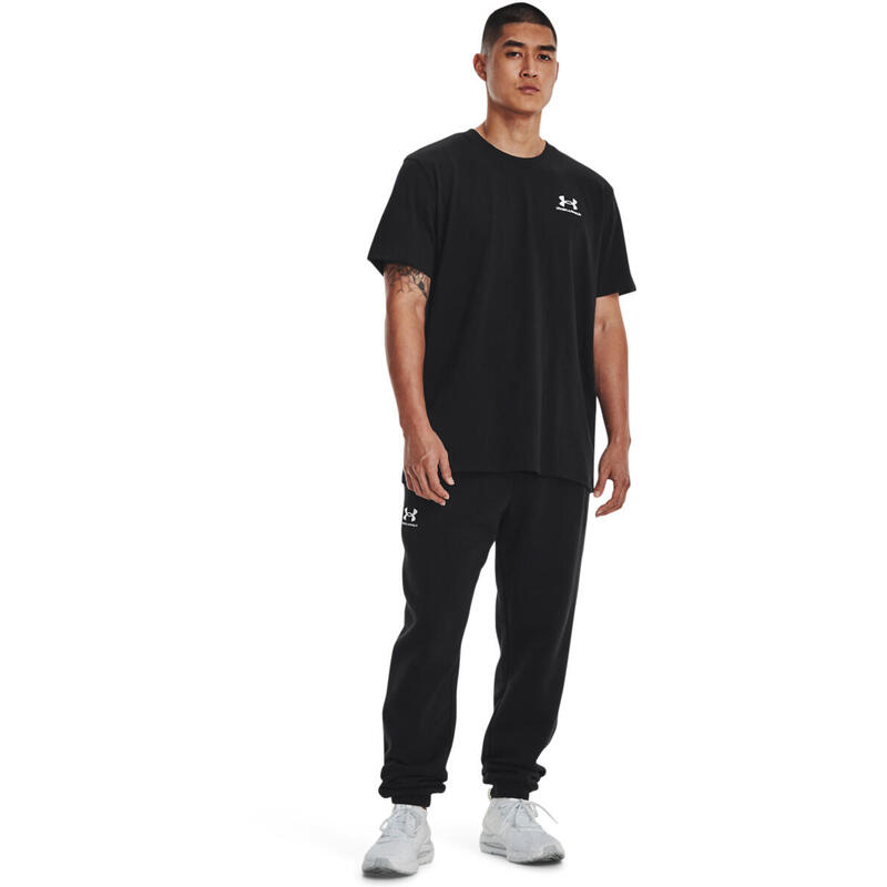 T-shirt Under Armour UA LOGO EMB HEAVYWEIGHT SS, Noir, Hommes