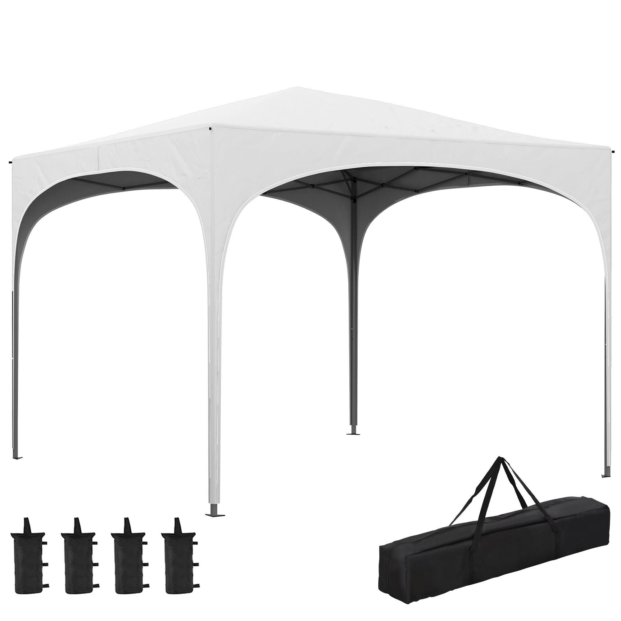 Tenda dobrável outsunny 3x3 m branco