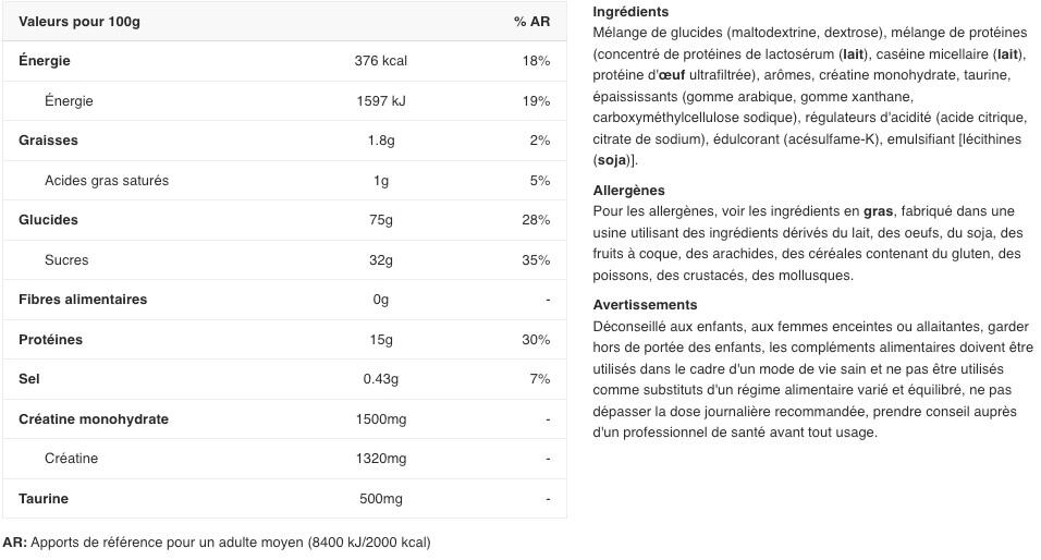 Hard gainer - Gain Bolic 6000 - Biscuits et Crème 2/3