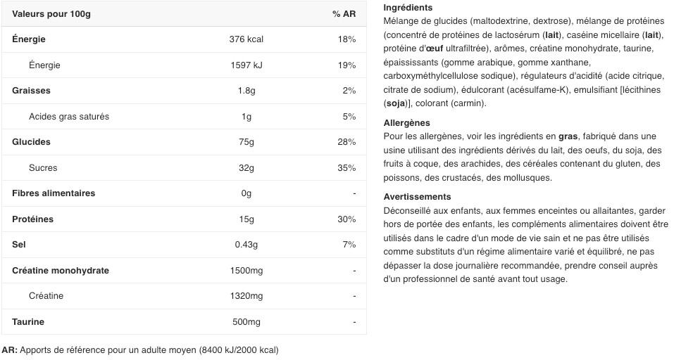Hard gainer - Gain Bolic 6000 - Fraise 2/4