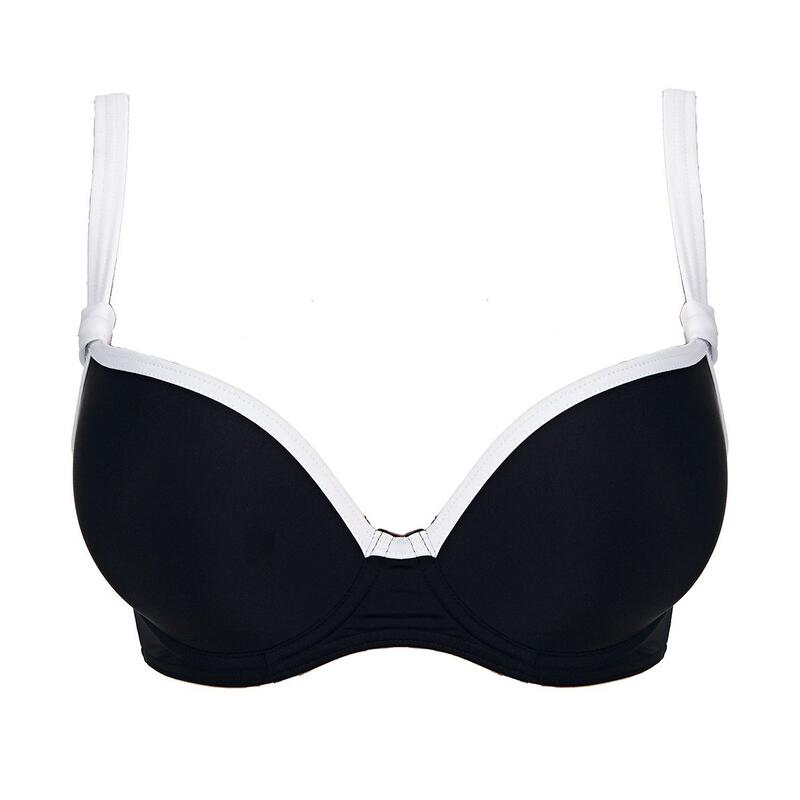 Bikinitop met beugel en voorgevormde cups Back to black