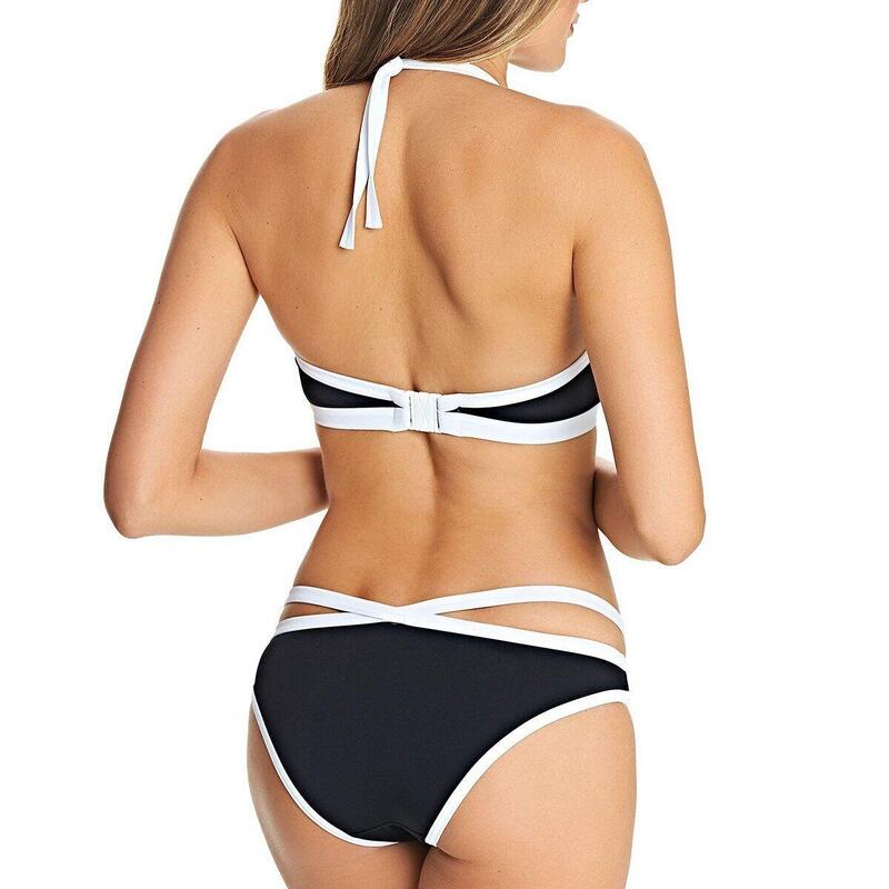 Driehoekige bikinitop zonder beugel Back to black