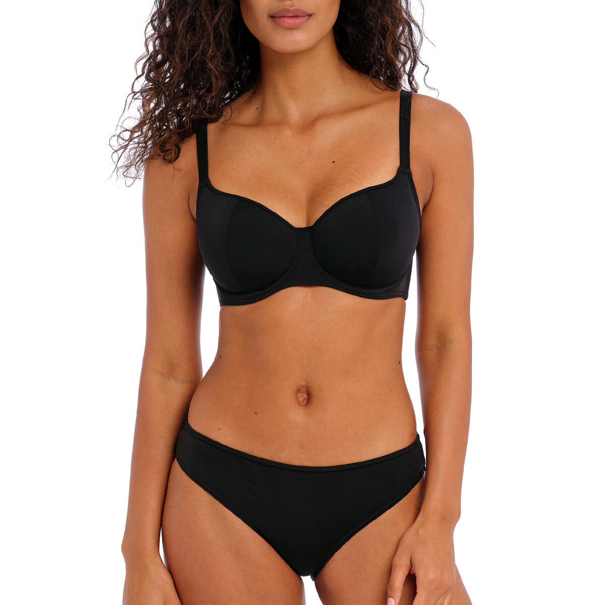 Top per costume da bagno Jewel cove con ferretto a tinta unita 2/4