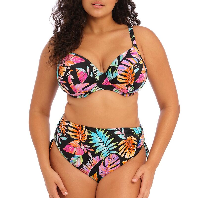 Bas de maillot ajustable taille haute Tropical Falls