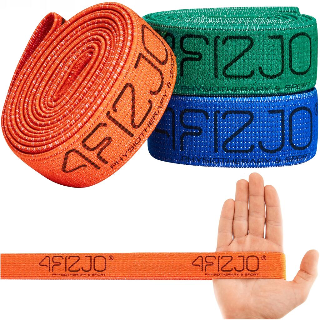 Комплект ластици POWER BAND 4FIZJO памук латекс 210 см 3,5 см 1–20 кг 3 бр.
