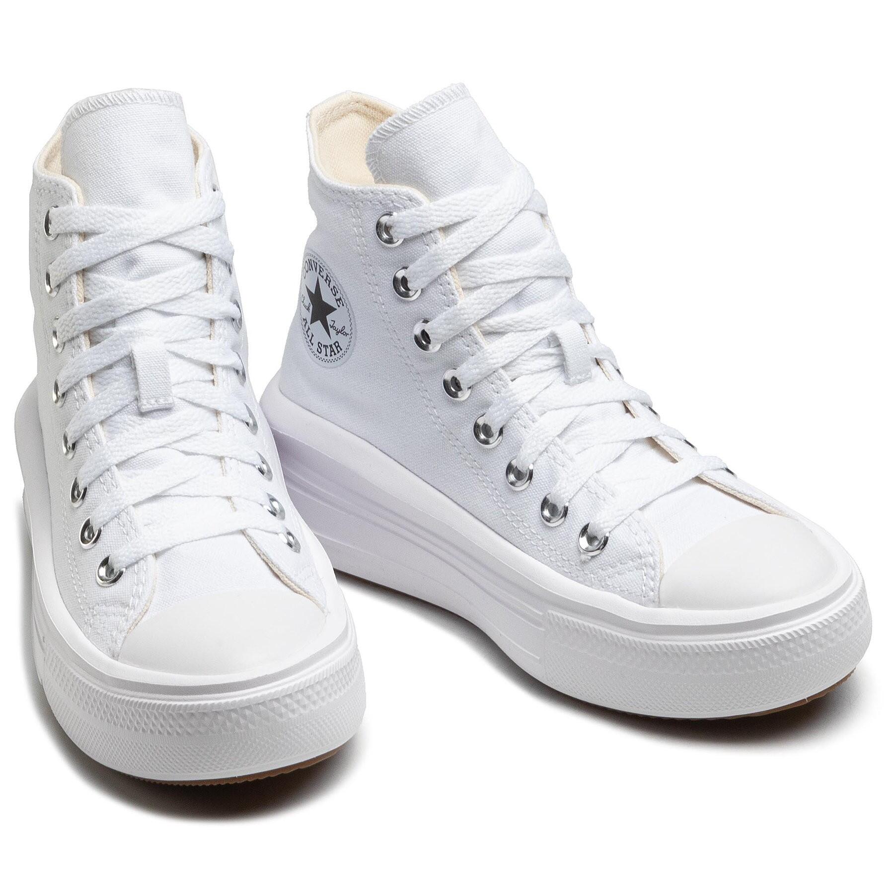 Baskets Converse Chuck Taylor All Star Move Hi, Blanc, Unisexe 6/7