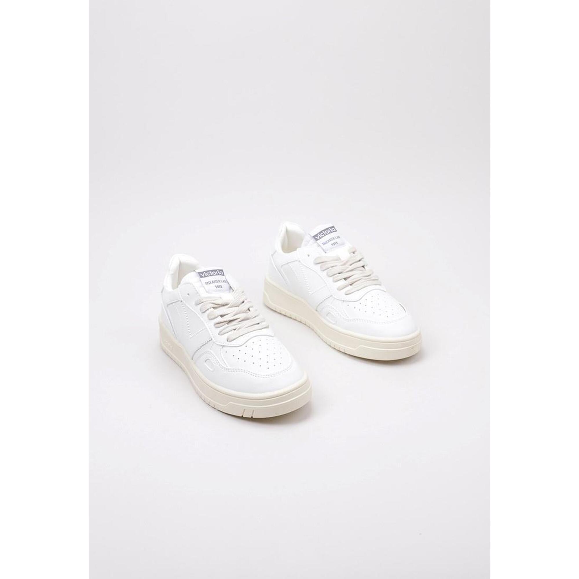 Zapatillas Deportivas Victoria Seul efecto piel blanco