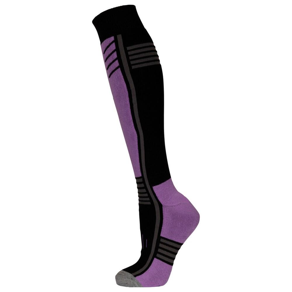 Unisex Adult Icy Ski Socks (Black/Purple) 3/5