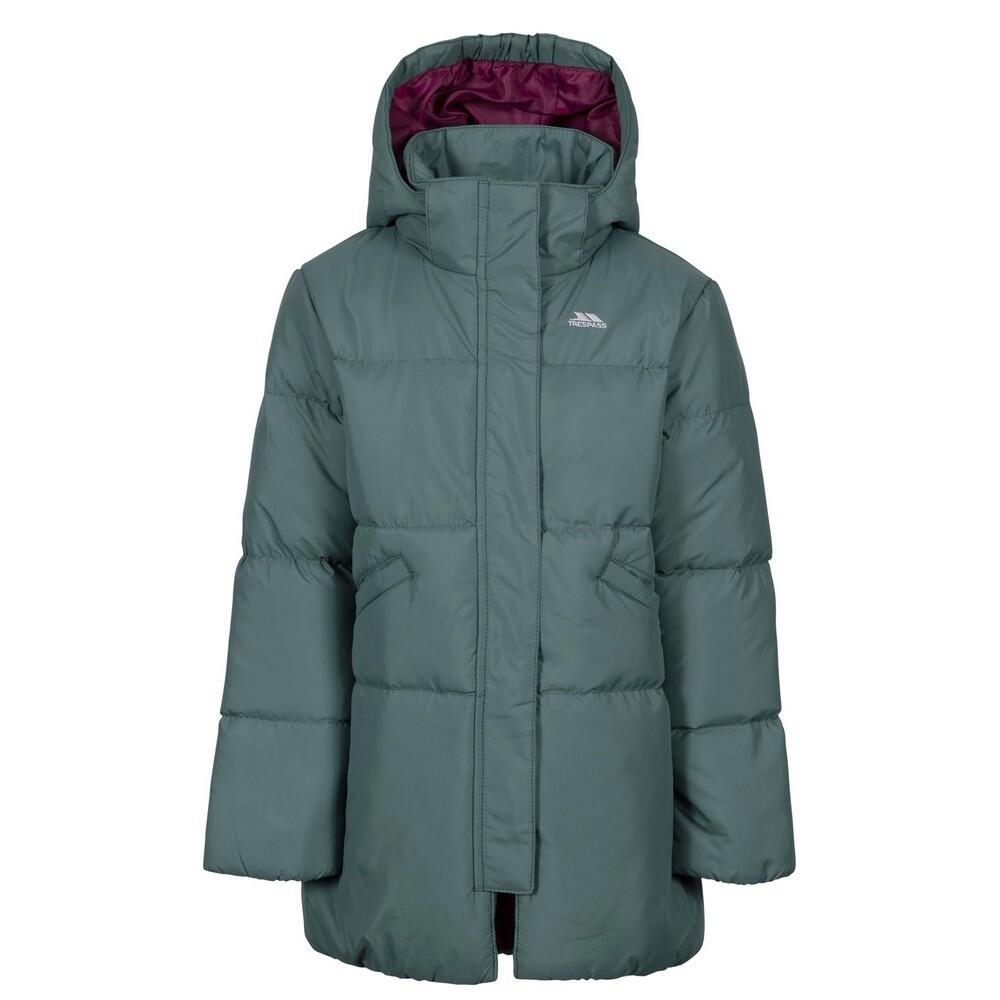 Girls' AILIE quilted jacket (Dark green)