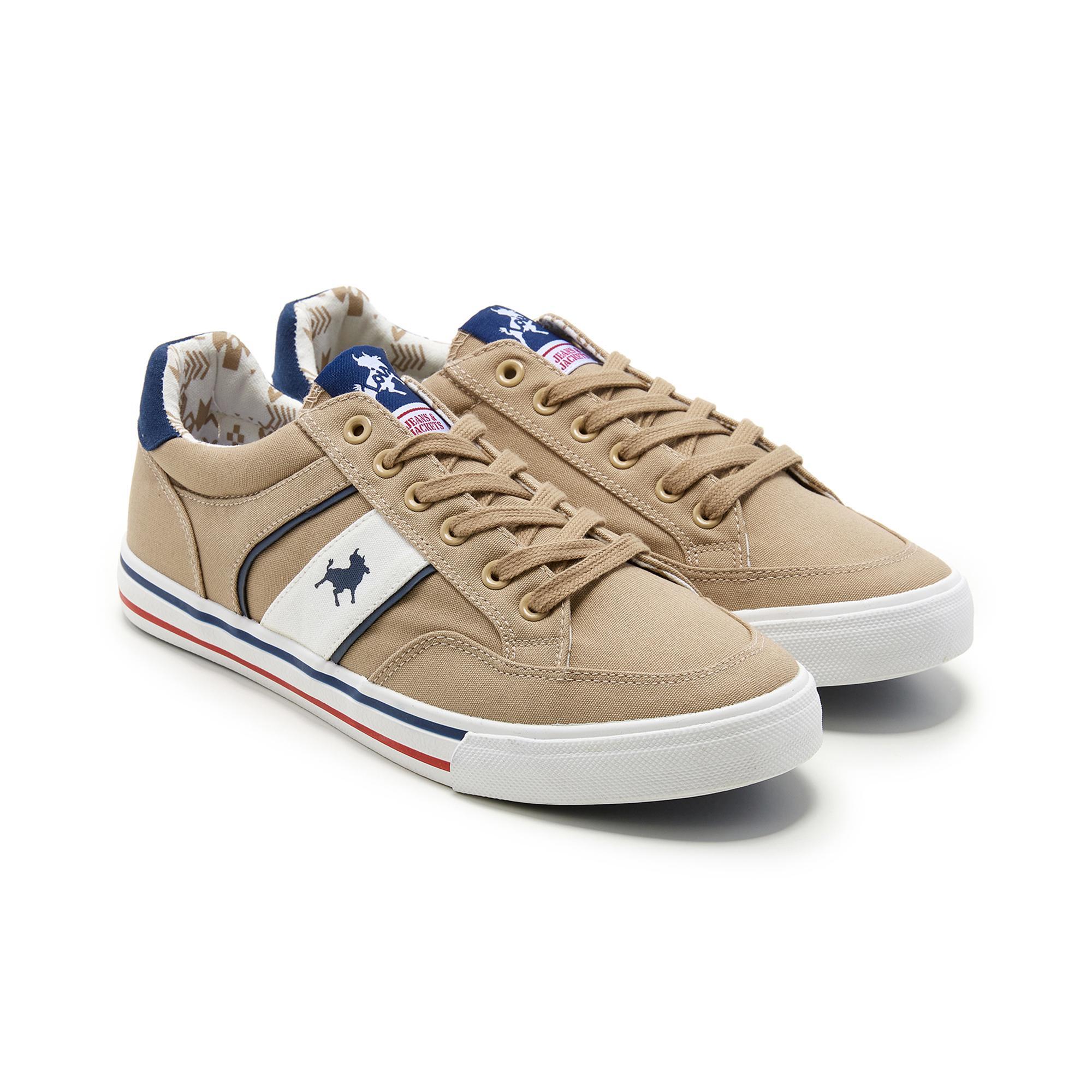 Zapatillas Deportivas Caminar Hombre Lois 61278 Beige con Cordones 2/5