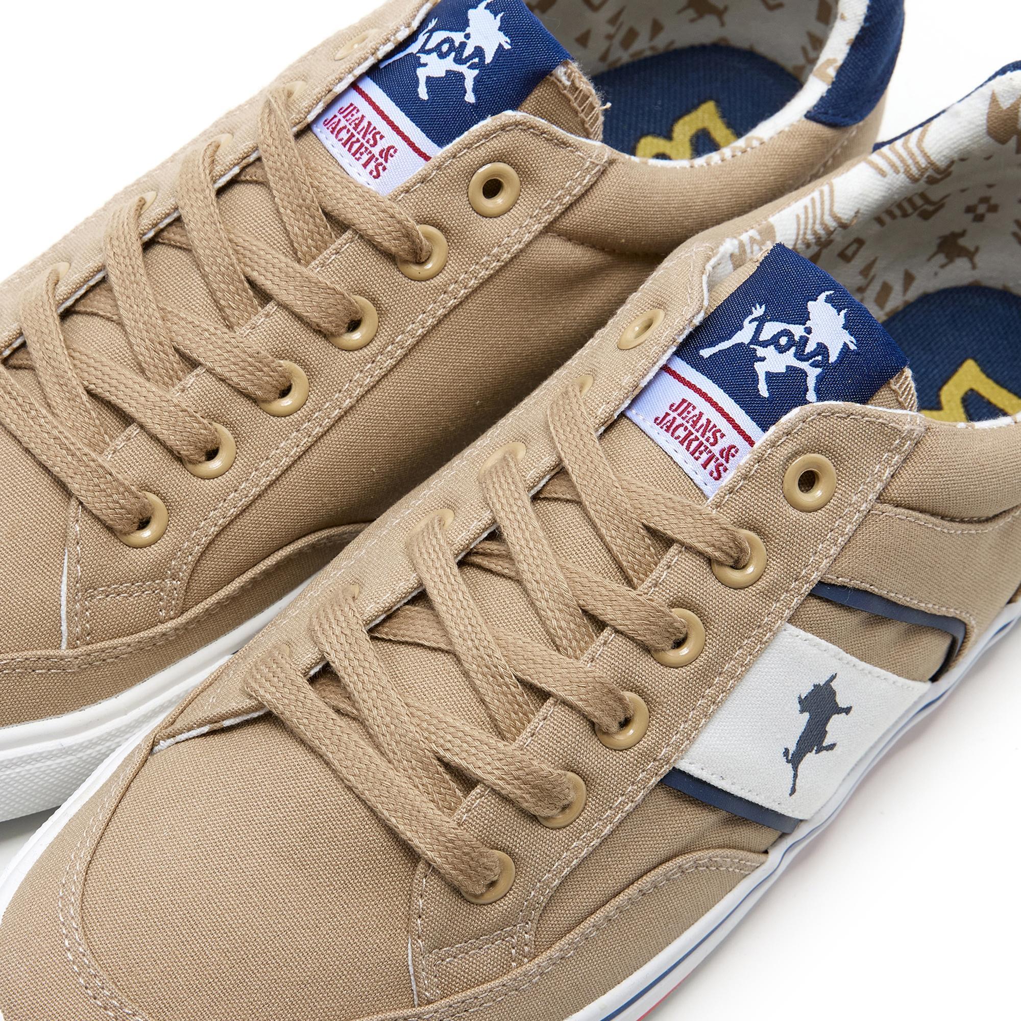 Zapatillas Deportivas Caminar Hombre Lois 61278 Beige con Cordones 5/5