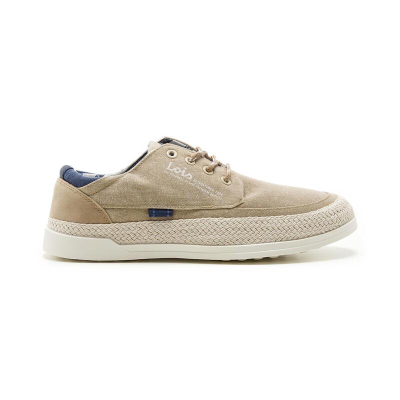 Zapatillas Deportivas Caminar Hombre Lois 61286 Beige con Cordones