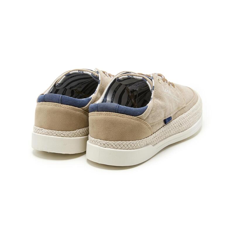 Zapatillas Deportivas Caminar Hombre Lois 61286 Beige con Cordones