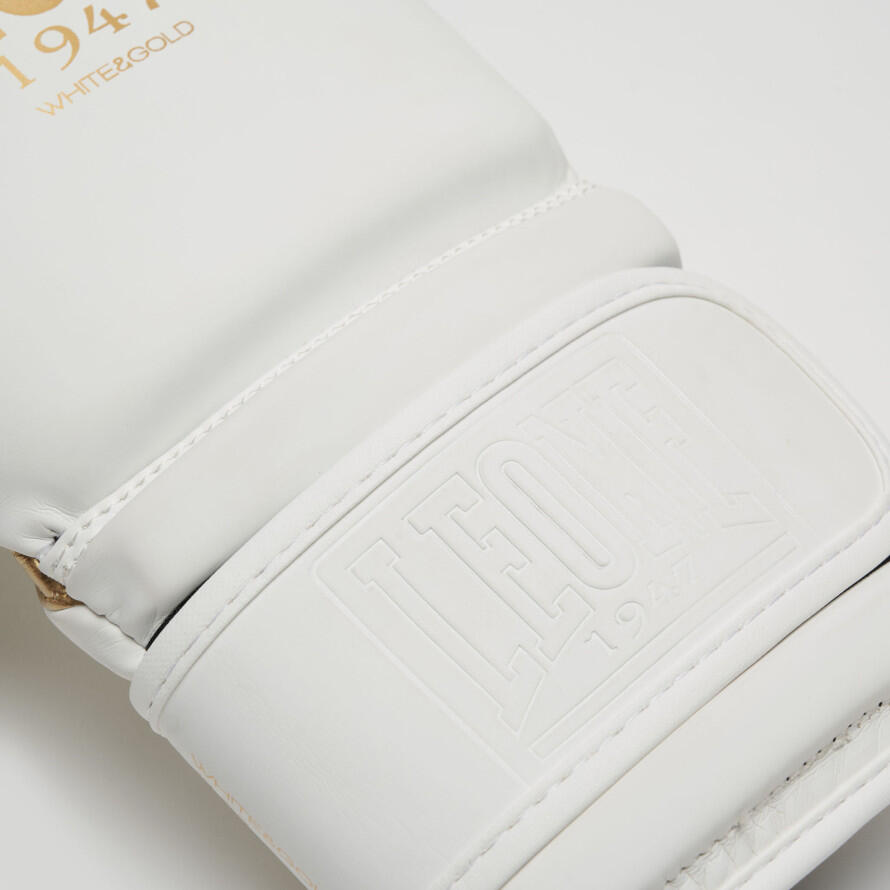 Gants Boxe d'Entraînement, MAT EDITION - Leone 1947 - 10 Oz - Blanc - Velcro 5/7