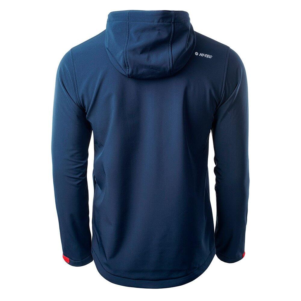 Veste Softshell CAEN Homme (Bleu Marine / Orange Rouge) 2/3